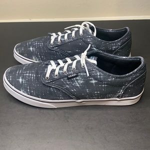Vans Off The Wall Women's Size 9.5  Galaxy Space Stars Sneakers Shoes Lace Up